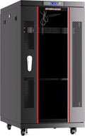 22U Locking Server Rack Cabinet on Casters with Cooling Fan N1148
