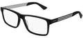 Black Full Rim Rectangular Eyeglasses 57mm U37743