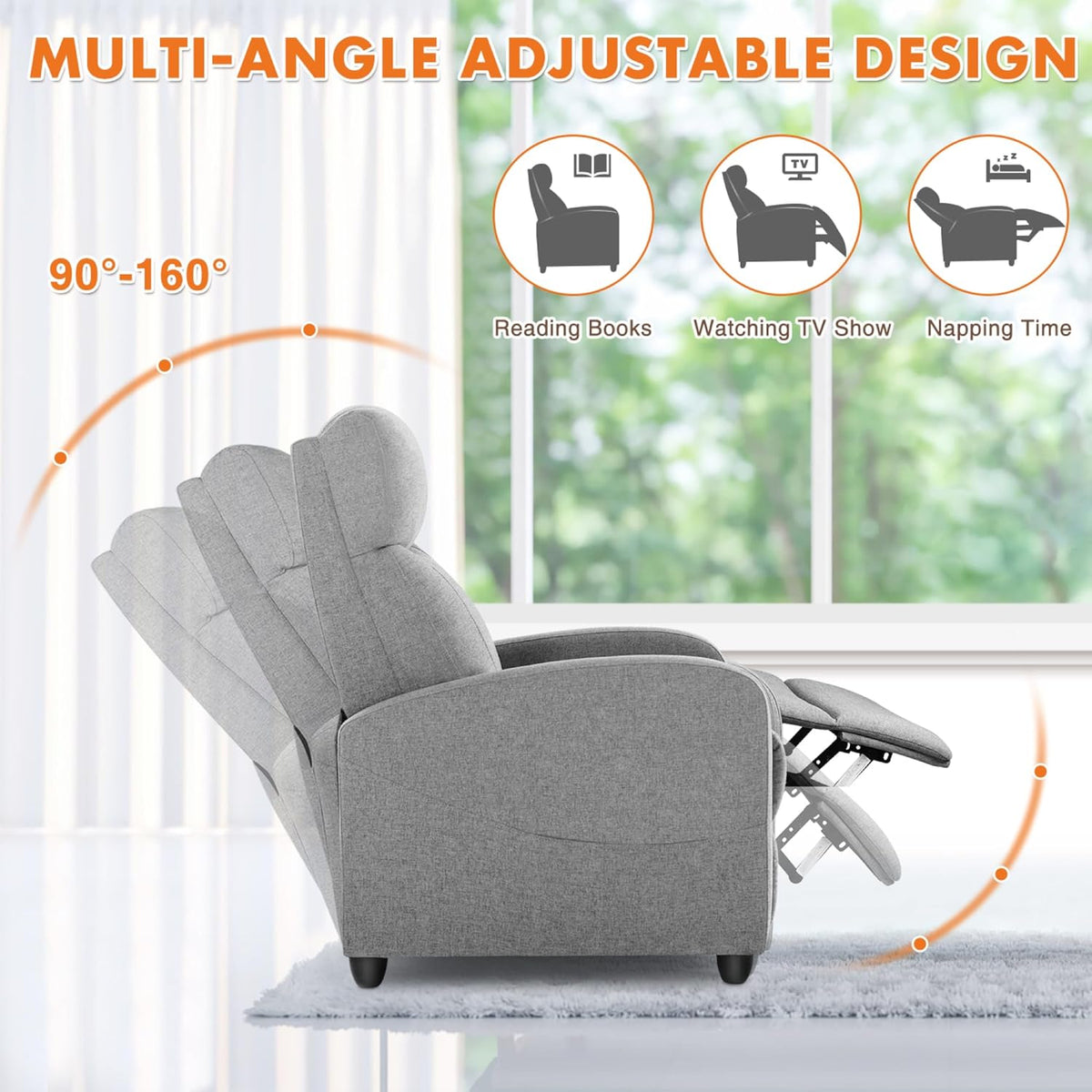 Recliner Chair PU Leather Recliner Sofa T44820