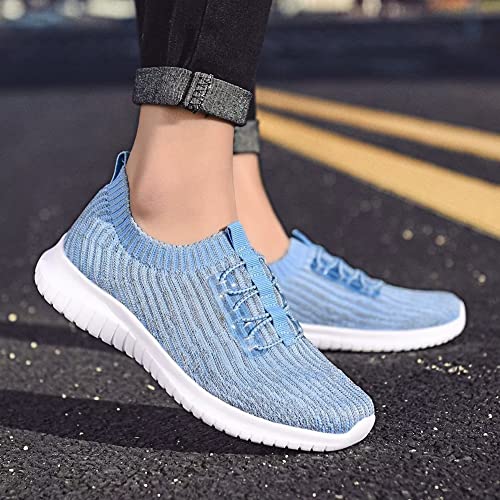Women's Slip On Walking Shoes Lightweight Casual Running Sneakers P5362