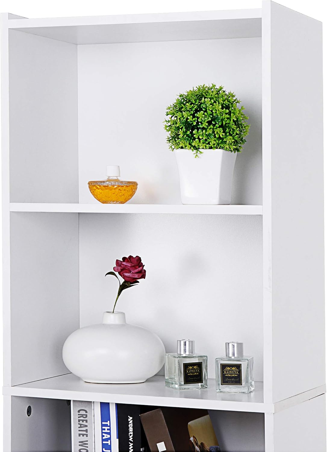 White 5-Tier Wood Bookcase R81446
