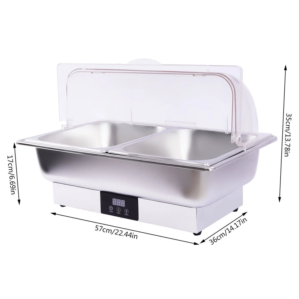 Electric Food Warmer Hot Plate Chafing Dish Buffet Set B775714
