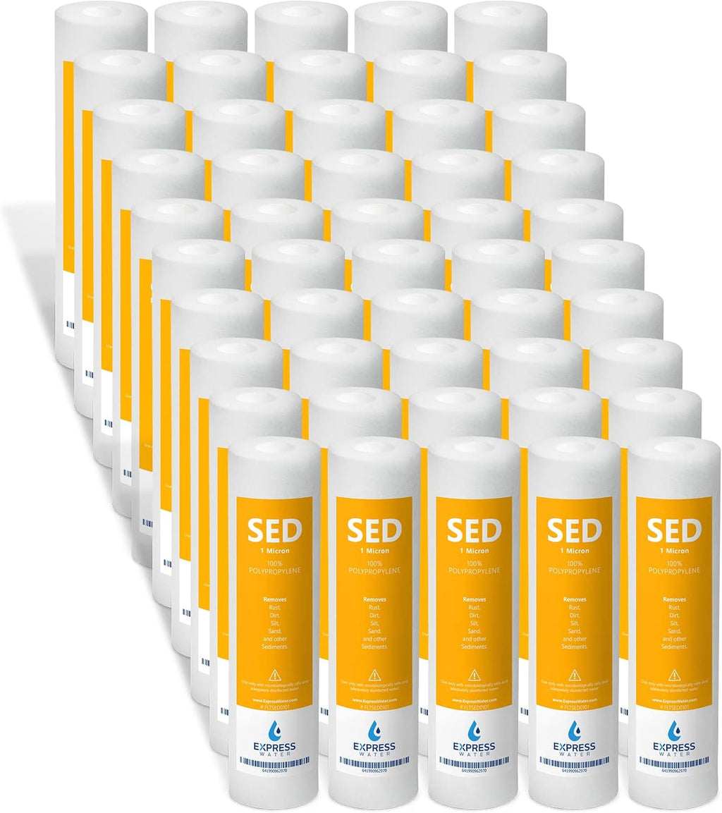 50 Pack 1 Micron 10 inch Sediment Water Filter Replacement J27847
