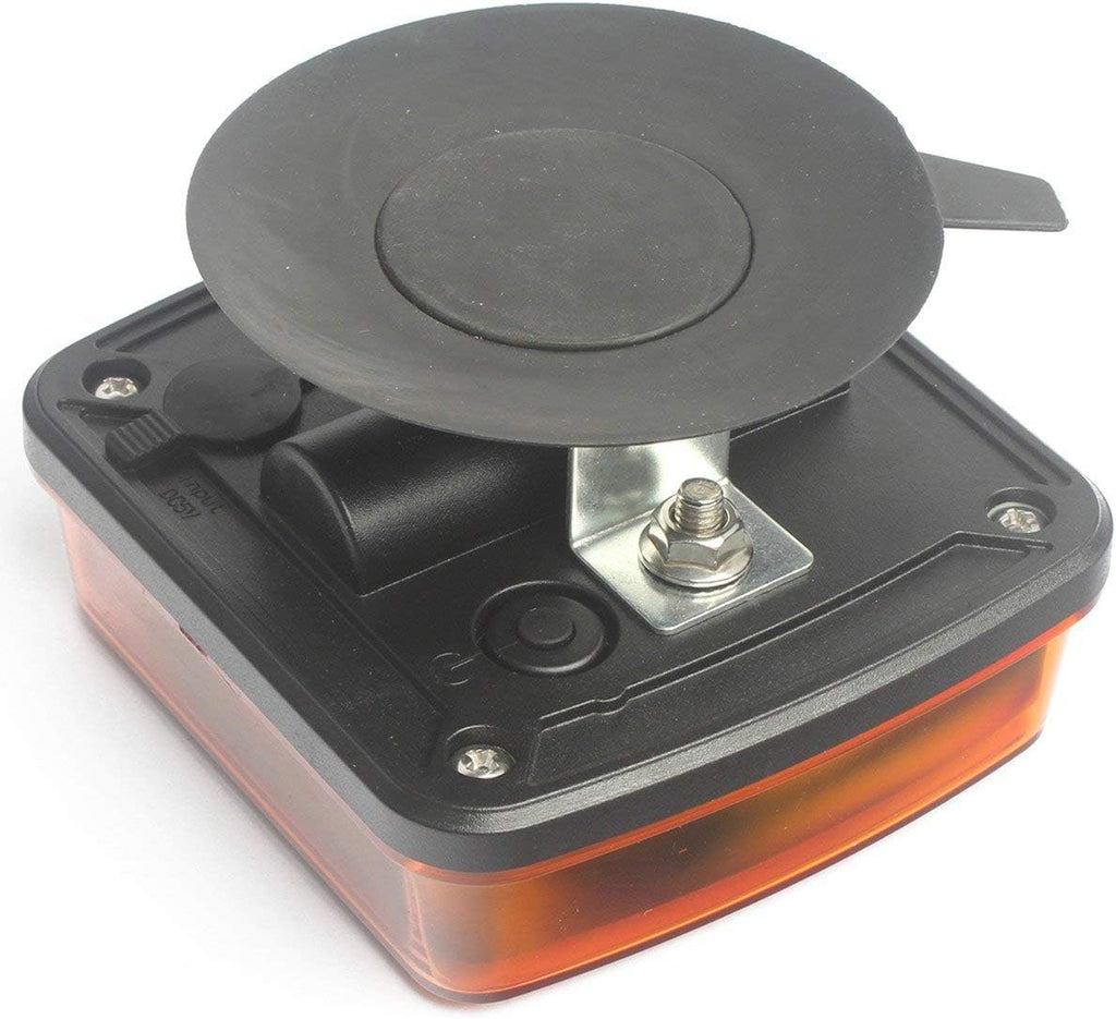 Amber LED Flashing Warning Light Kit with Magnetic Suction Cup Mounts I277067