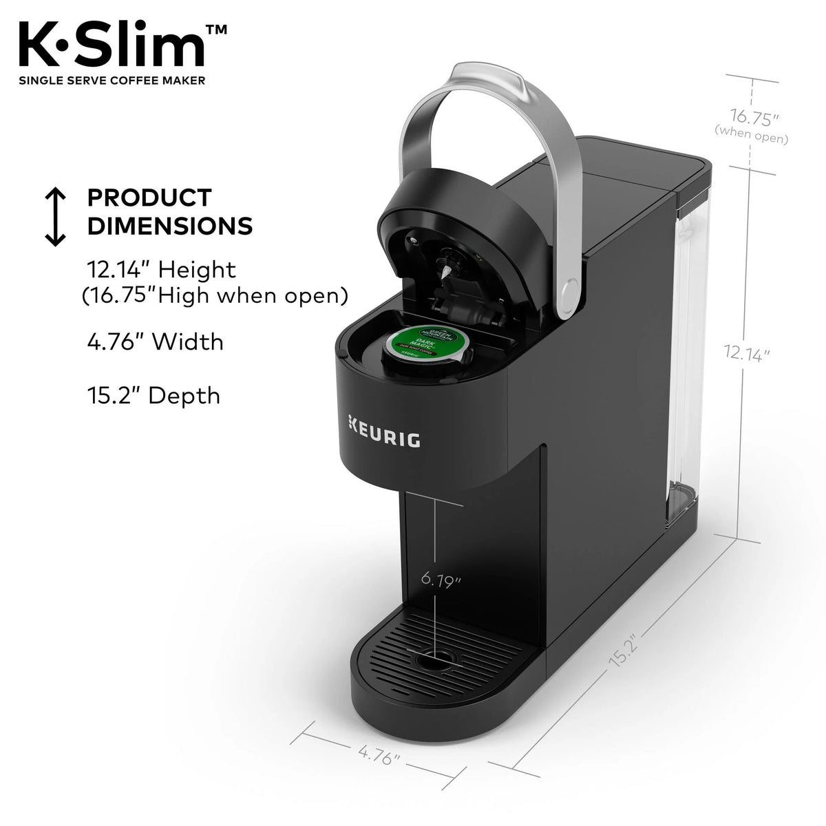 Black Single-Serve K-Cup Pod Coffee Maker M14444