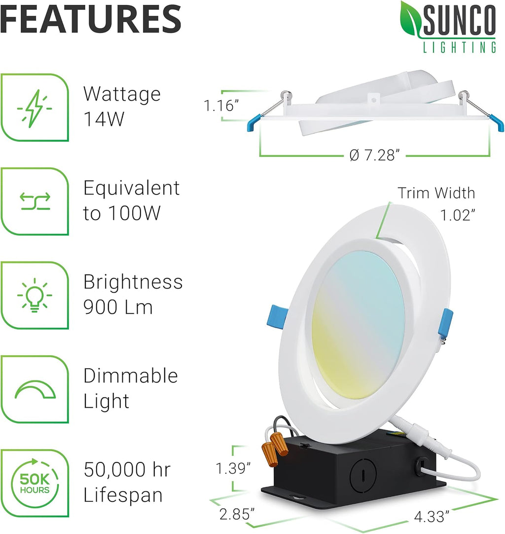 6 Inch Dimmable LED Recessed Lights 6 Pack Z89463