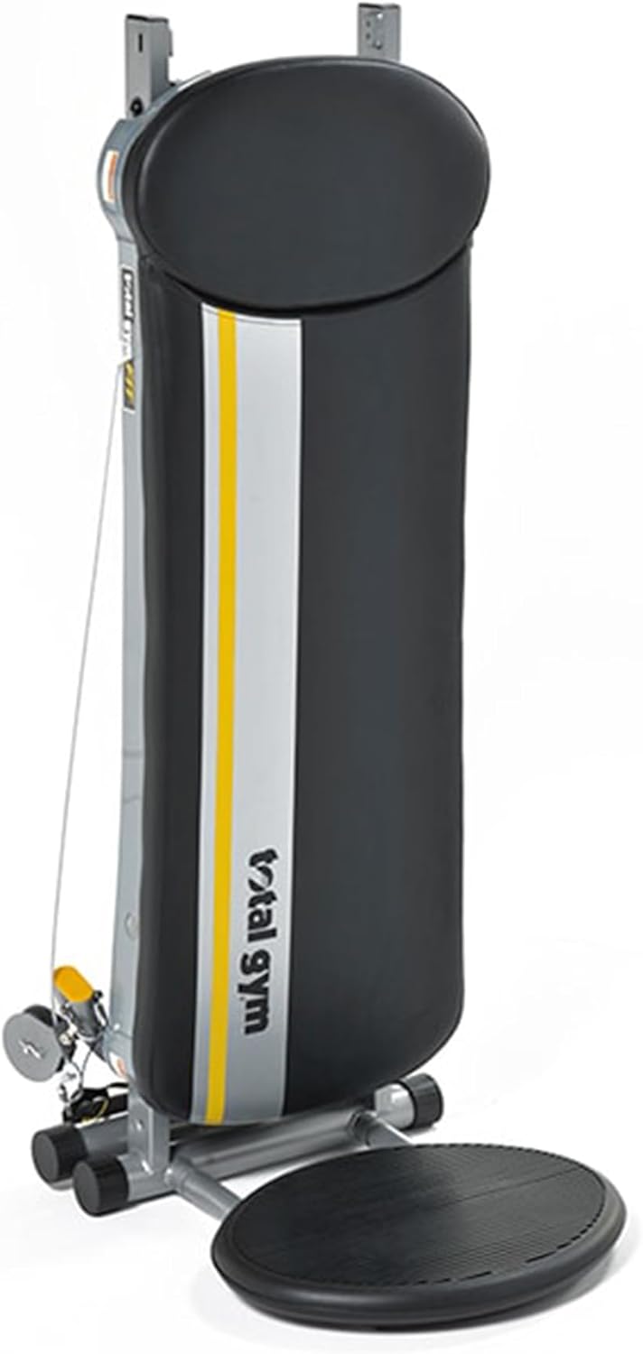 12 Resistance Levels Folding Home Gym Machine with AbCrunch Accessory and Squat Stand L363149