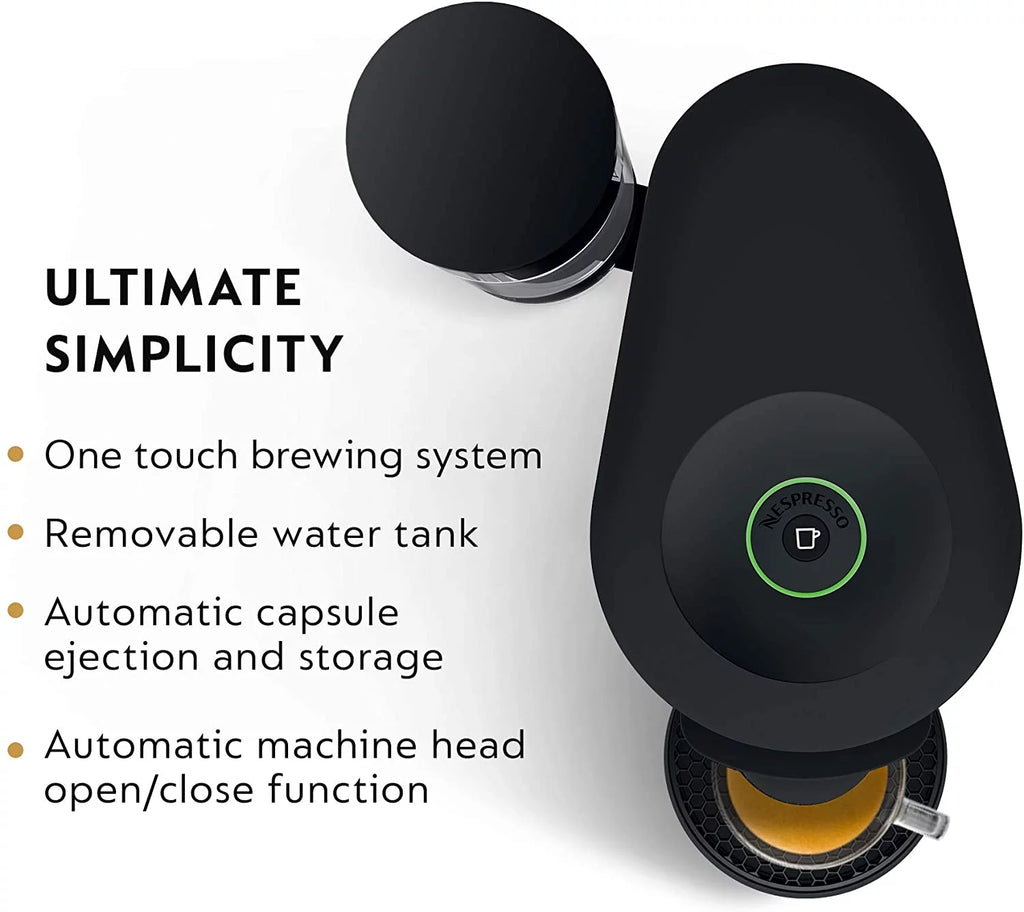 Matte Black Coffee and Espresso Machine with Milk Frother R80388