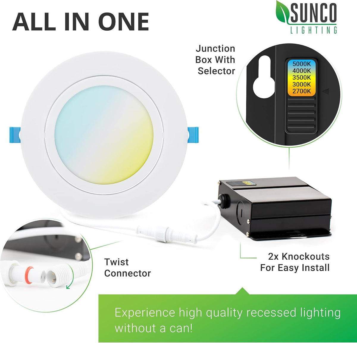 6 Inch Dimmable LED Recessed Lights 6 Pack Z89463