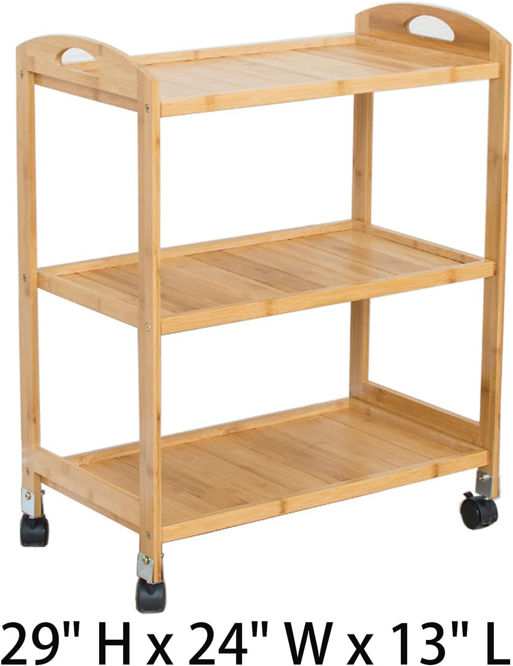 Side Table with Three-Tier Storage and Four Wheels Z9335