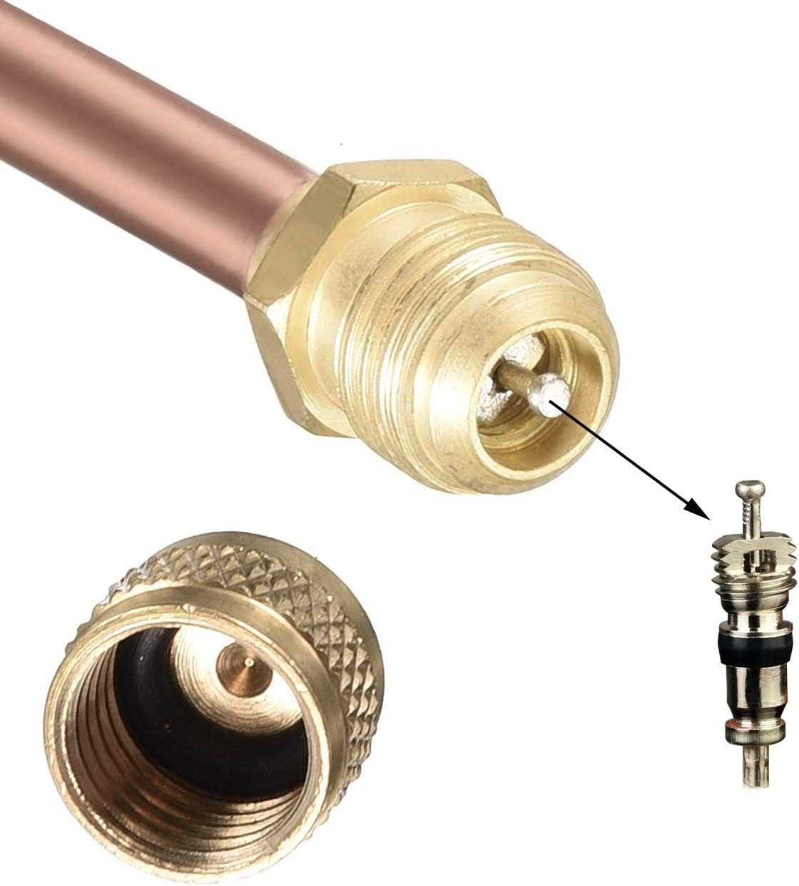 Service Access Valve 1/4 SAE Brass and Copper Y19096