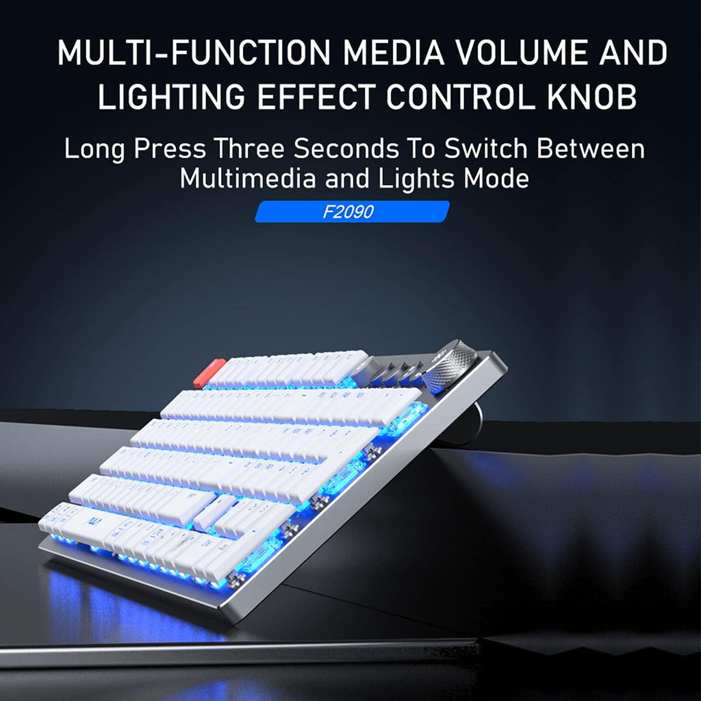 Low Profile Wireless Bluetooth Mechanical Keyboard with RGB Backlit N509