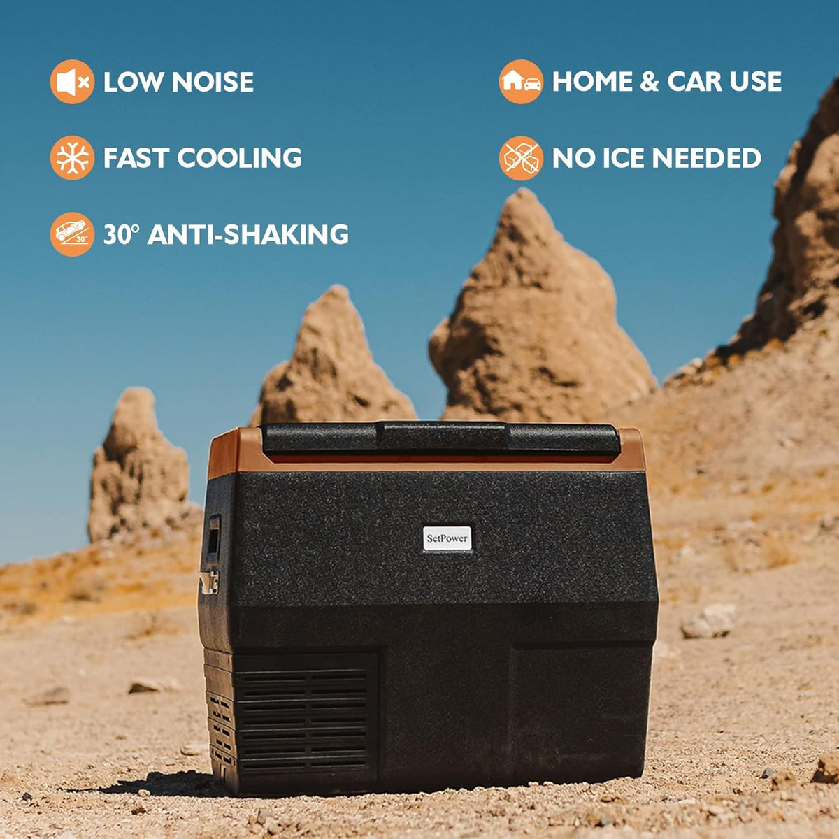 Portable Fridge Freezer with Wheels V293656