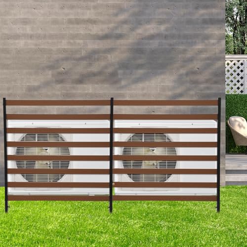 Brown 2 Panels 39"W x 51"H Privacy Screens Fence Panel Q24193