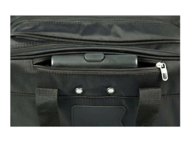 Black Nylon Rolling Laptop Case K12052