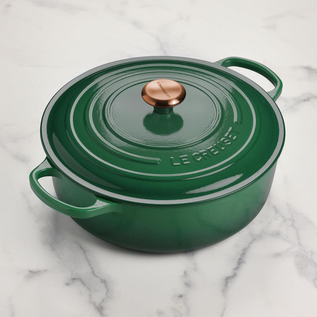 6.75-quart Enameled Cast Iron Round Wide Oven with Copper Knob C4868