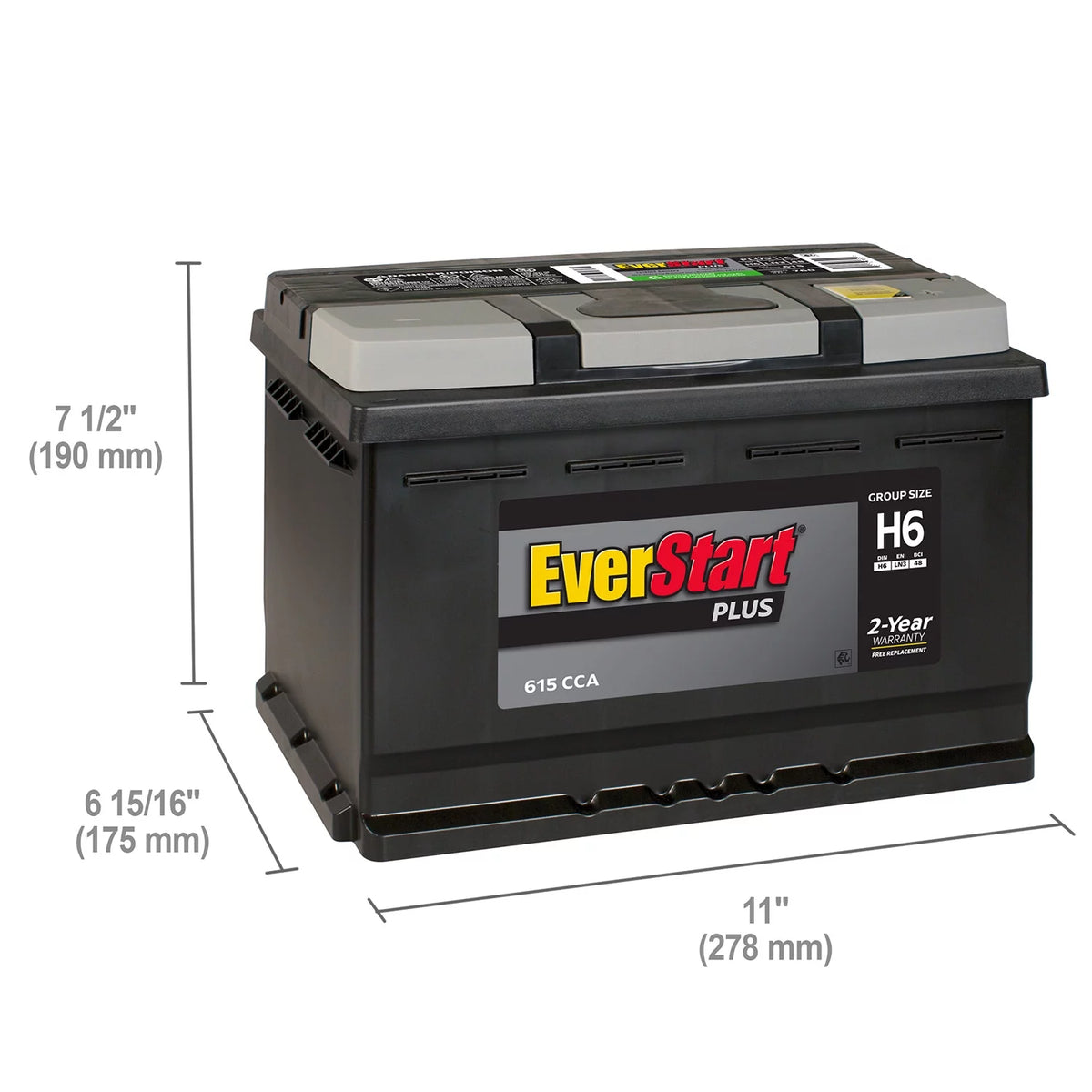 Lead Acid Automotive Battery, Group Size H7 / LN4 / 94R 12 Volt, 800 CCA E333