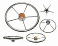 SS304 Five Spoke Steering Wheel with Teak Cap W82389