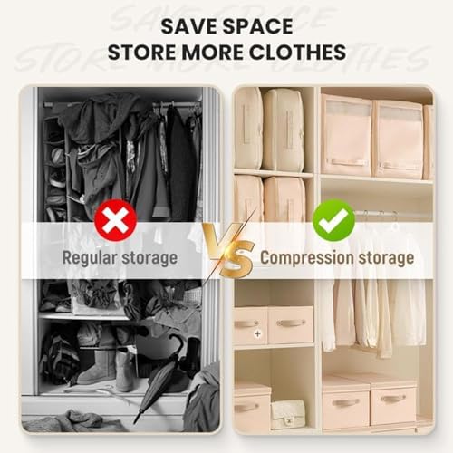 Gray Large Self Compression Storage Bag X341