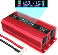 1500W Power Inverter 12V to 110V AC with LCD Display & Dual AC Outlets D34264