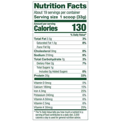 Chocolate Plant Based Pea Protein Powder, 1lbs S411846
