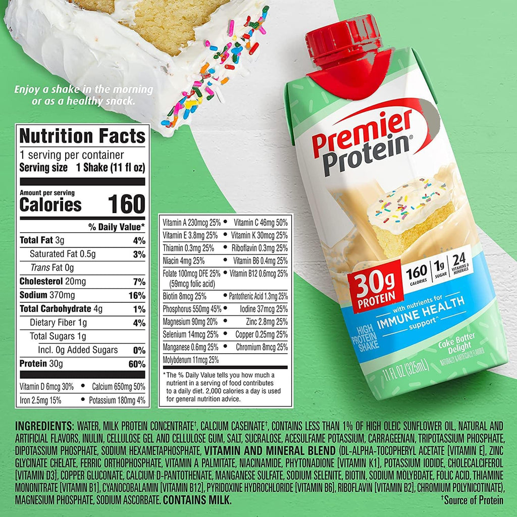 11 Fl. Oz Protein Shakes Variety Sampler Pack, 12 Pack W189