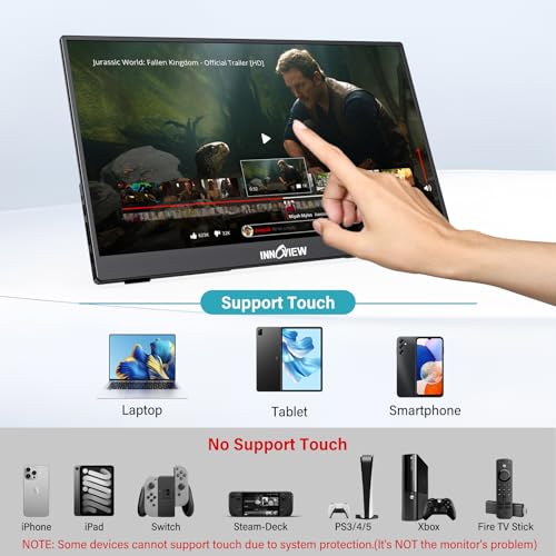 15.6" 1080P Portable Monitor with Protective Sleeve Adjustable Stand USB C HDMI K20758