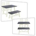 4-Piece Dining Table Set with Bench and 2 Chairs R231