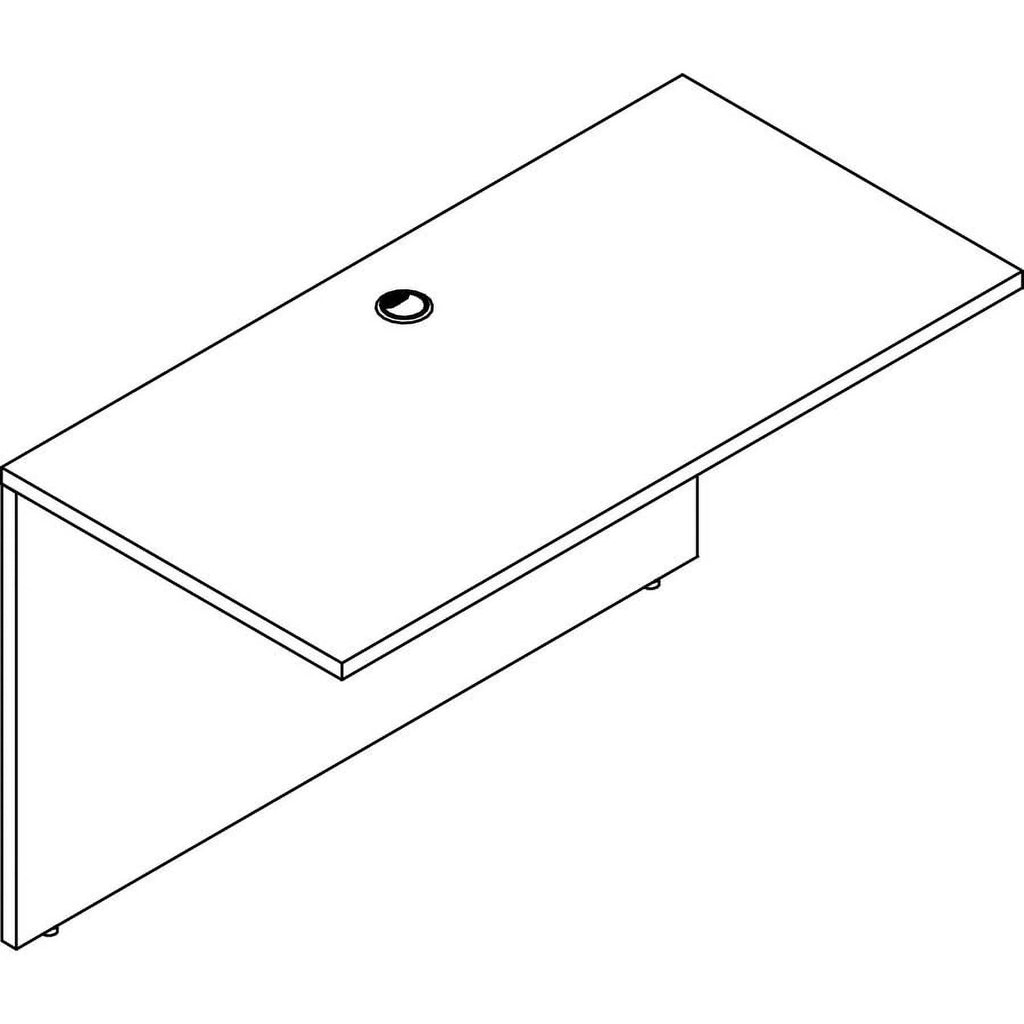 24 x 48 x 29 in. Gray Elm Laminate Desk Unit Q82131