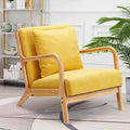 Yellow Linen Polyester Armchair F695