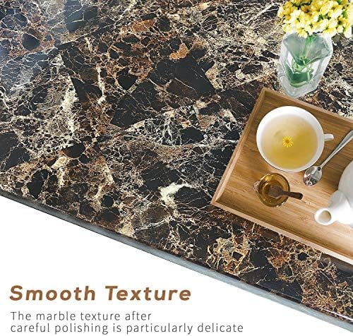 Faux Marble Coffee Table Set of 3 Piece with Metal Frame X7405