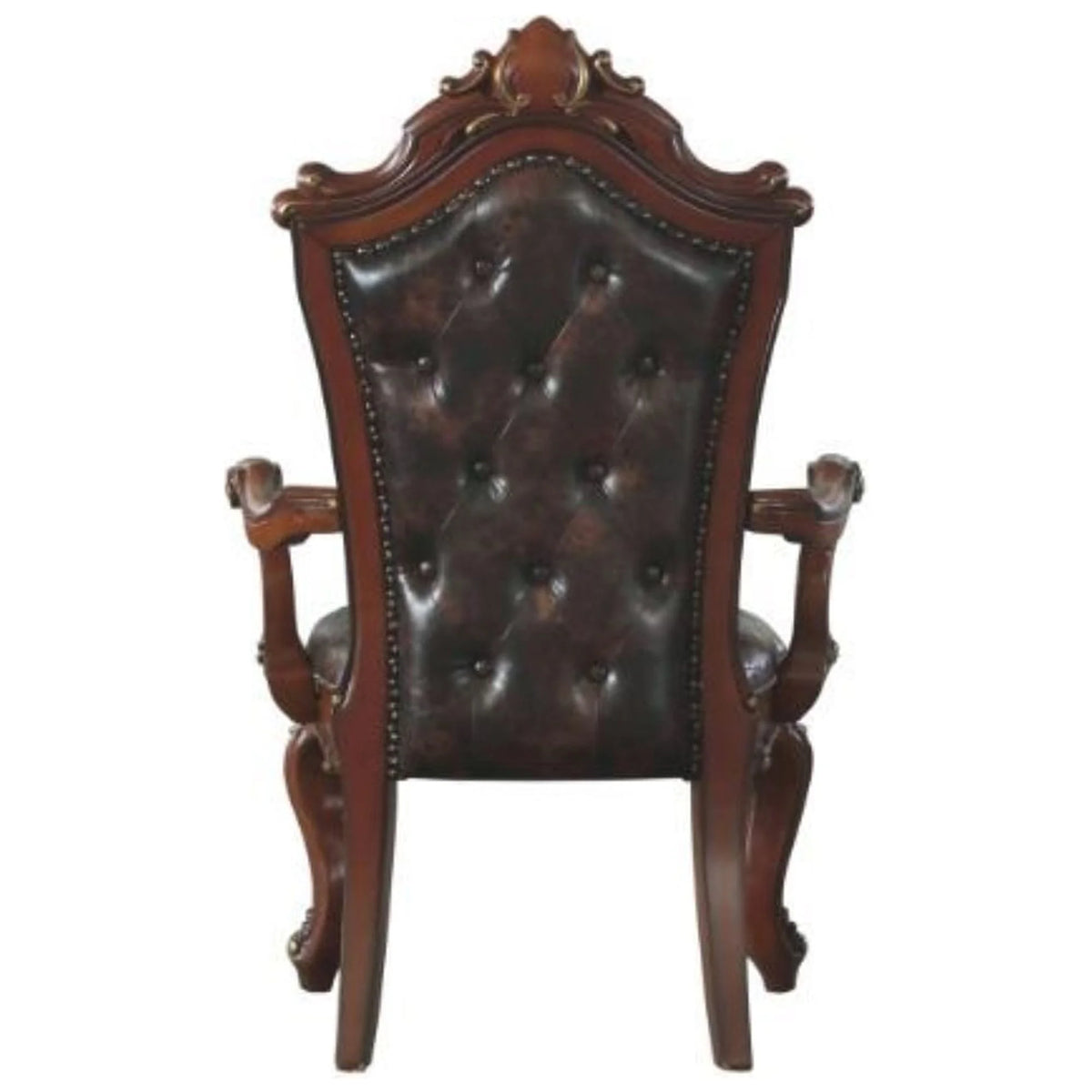 Arm Chair Set of 2 Cherry Oak PU I695