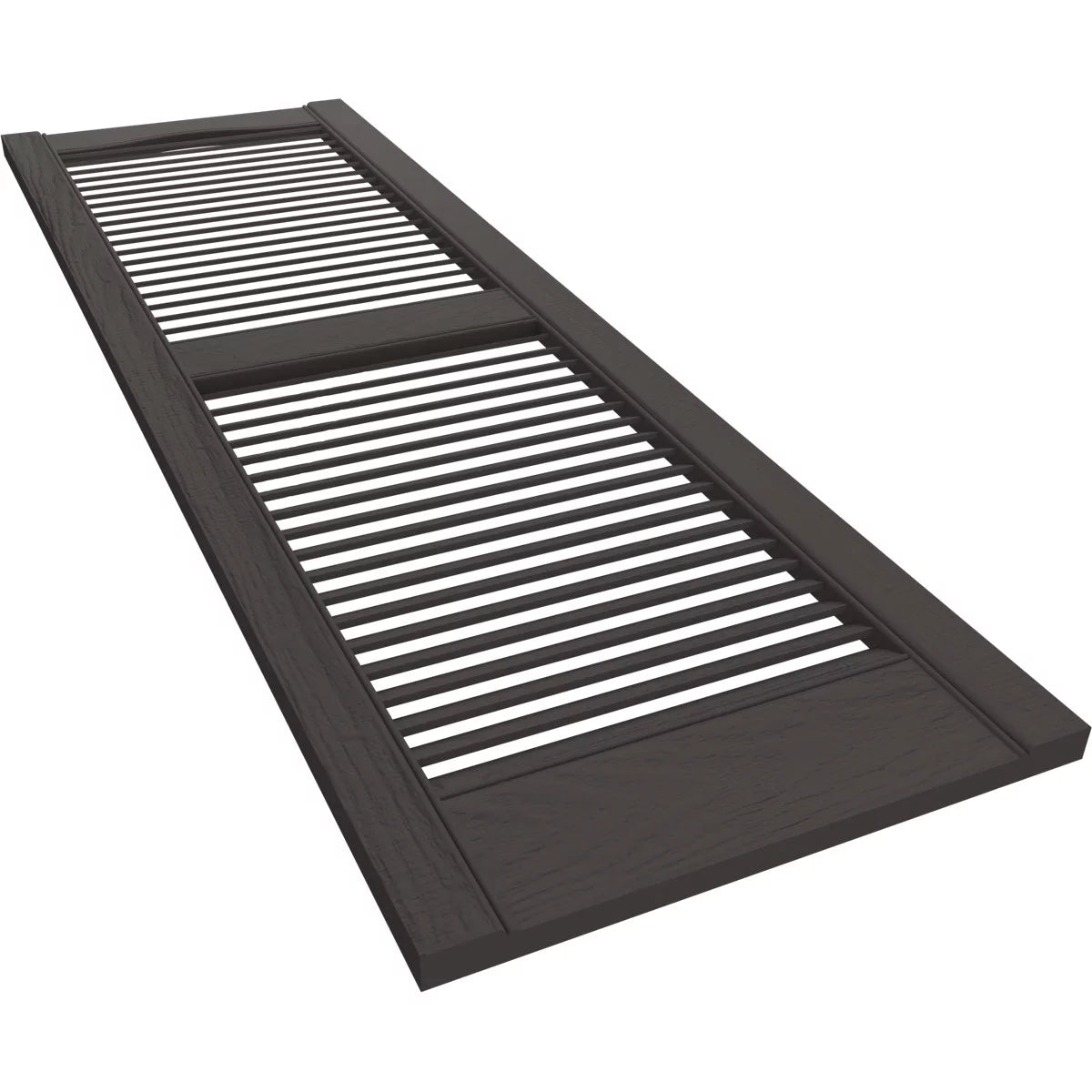 12 in. W x 64 in. H Cathedral Top Open Louver Shutters P85092