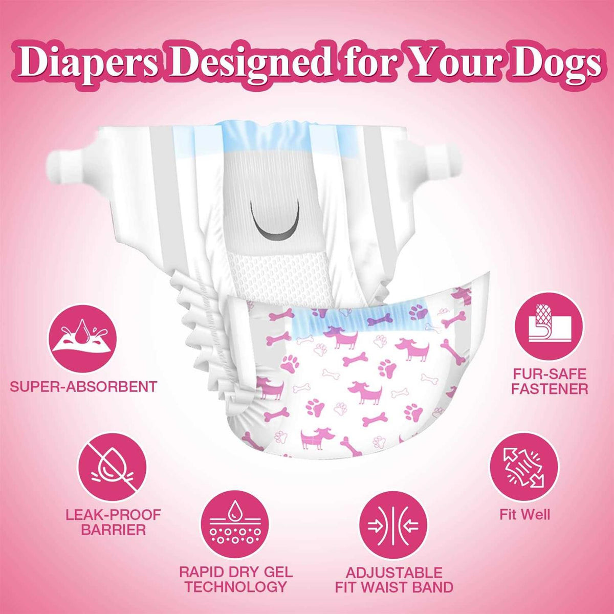 Super Absorbent Disposable Dog Diapers M109806