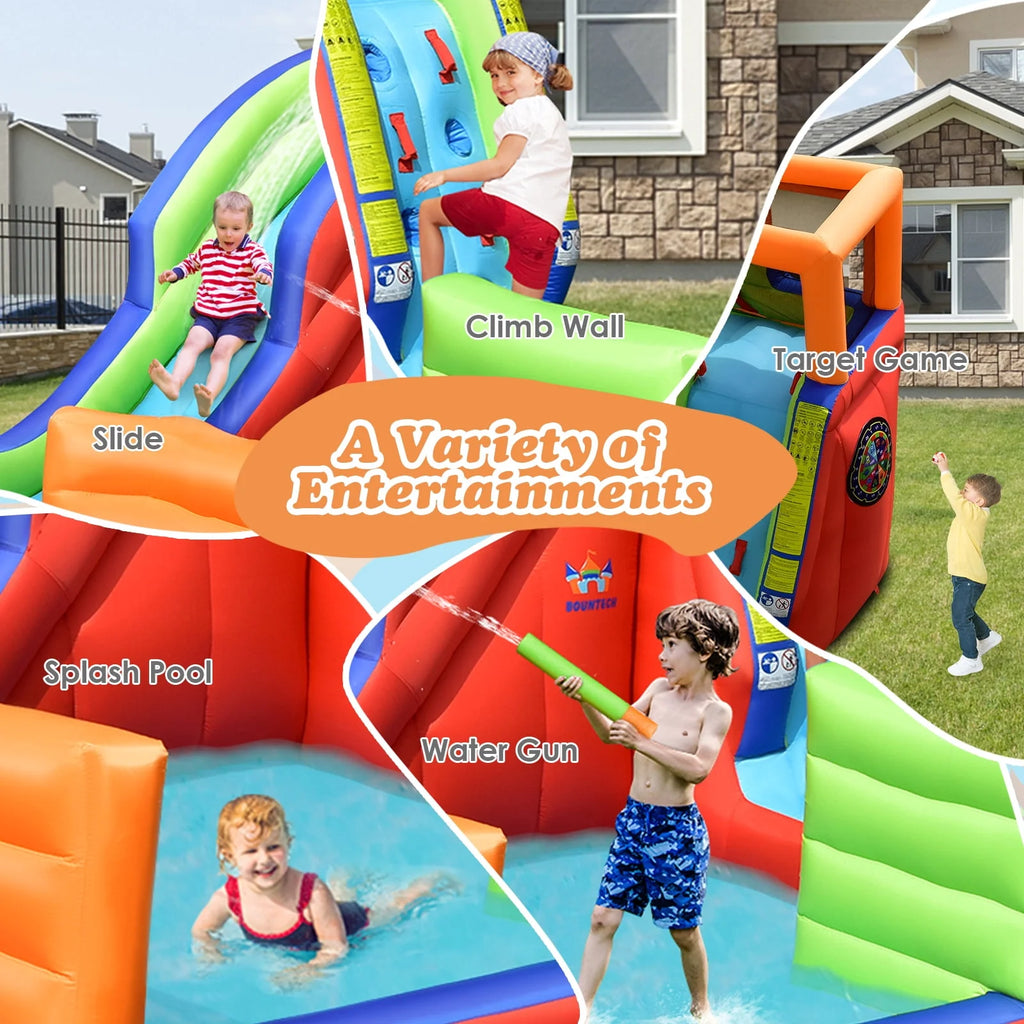 6-in-1 Inflatable Castle with Water Guns & Blower K243355