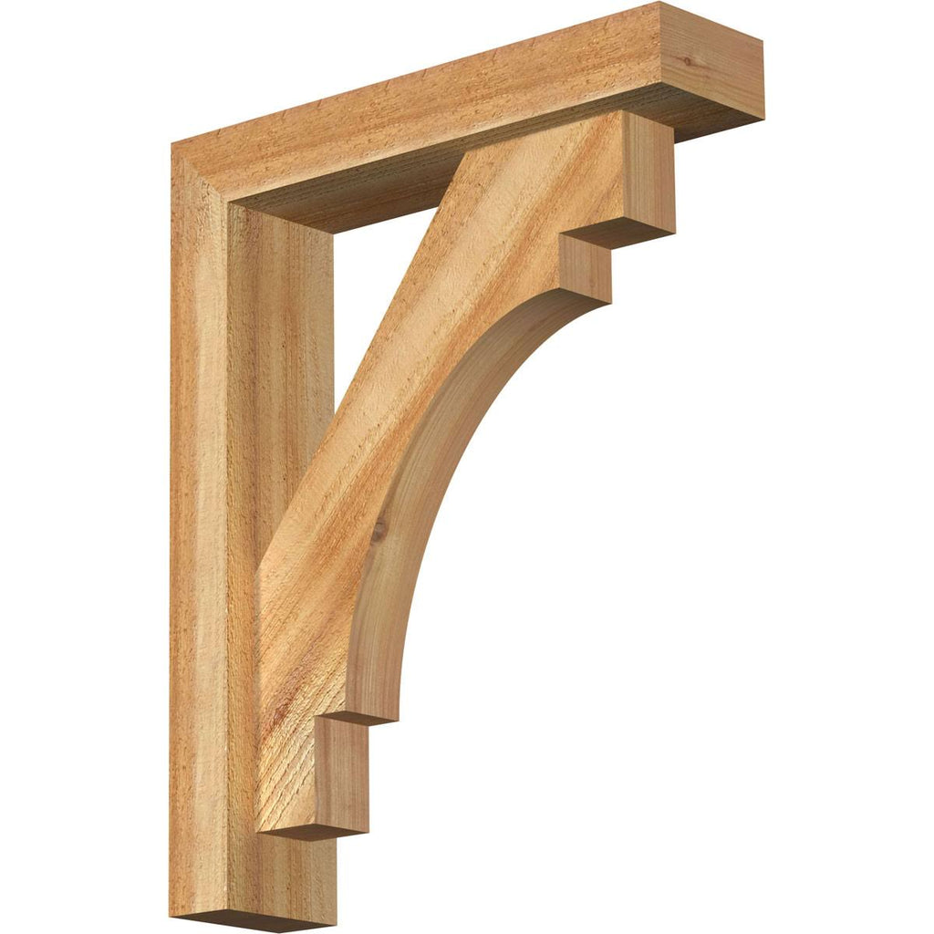 Rough Sawn Bracket with Offset Brace, Western Red Cedar F55840