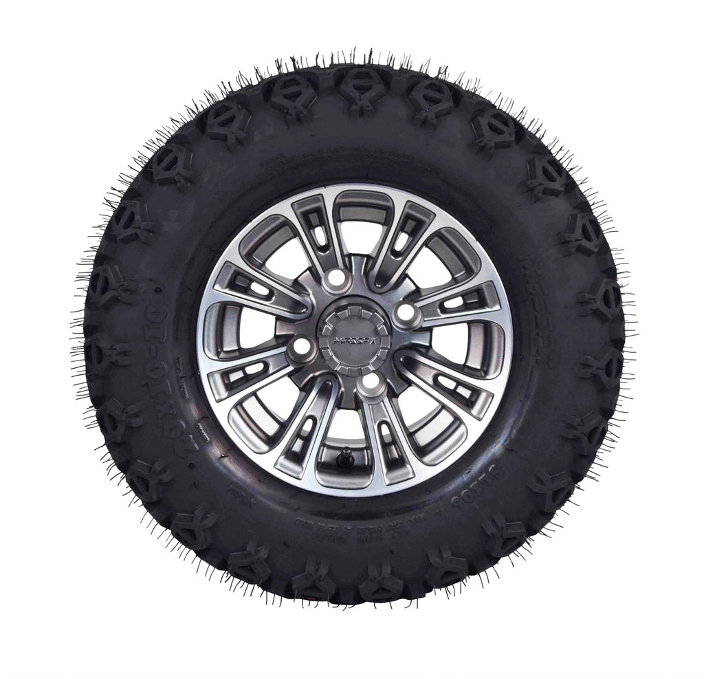 20x10-10 Golf Cart Turf Tire & Wheel Kit F7698
