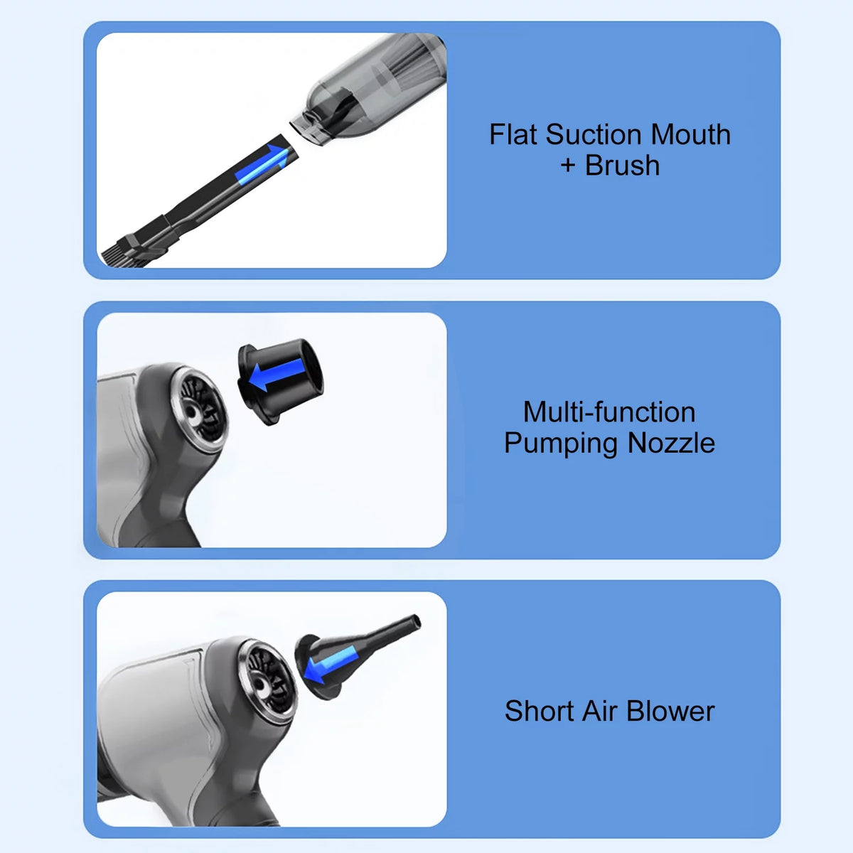 3 in 1 Cordless Handheld Mini Vacuum Cleaner G11242
