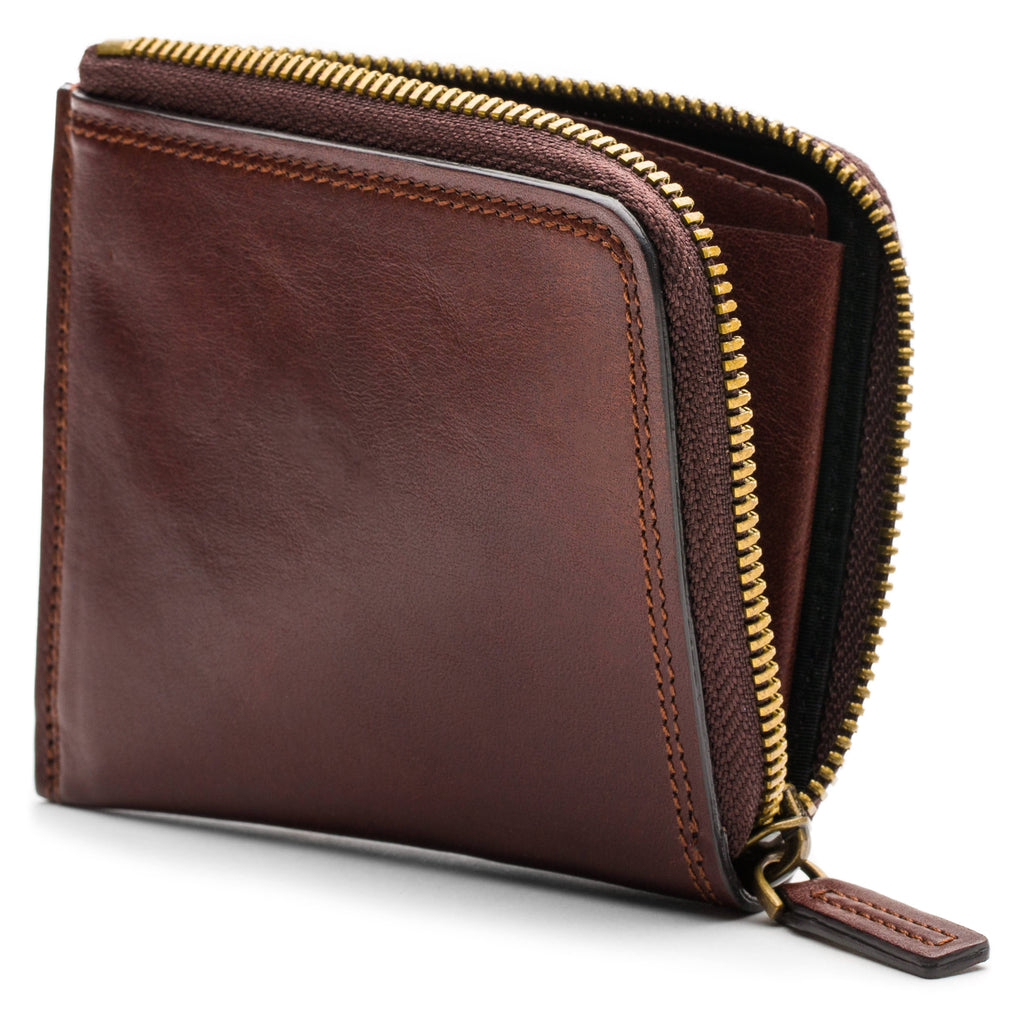 Dark Brown RFID Zip Wallet B212202
