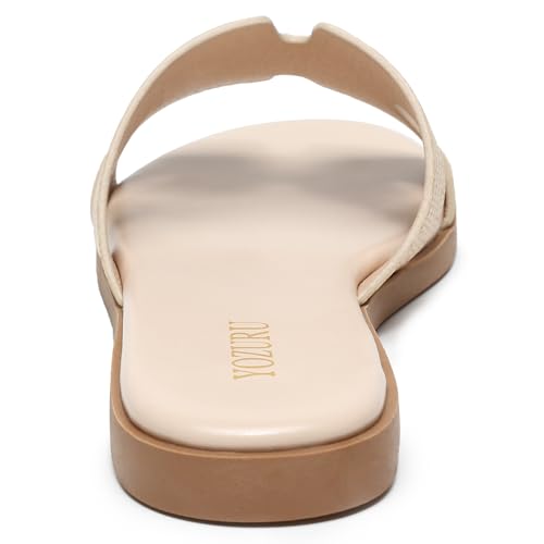 Womens Open Toe Slip on Leather Sandals N2386