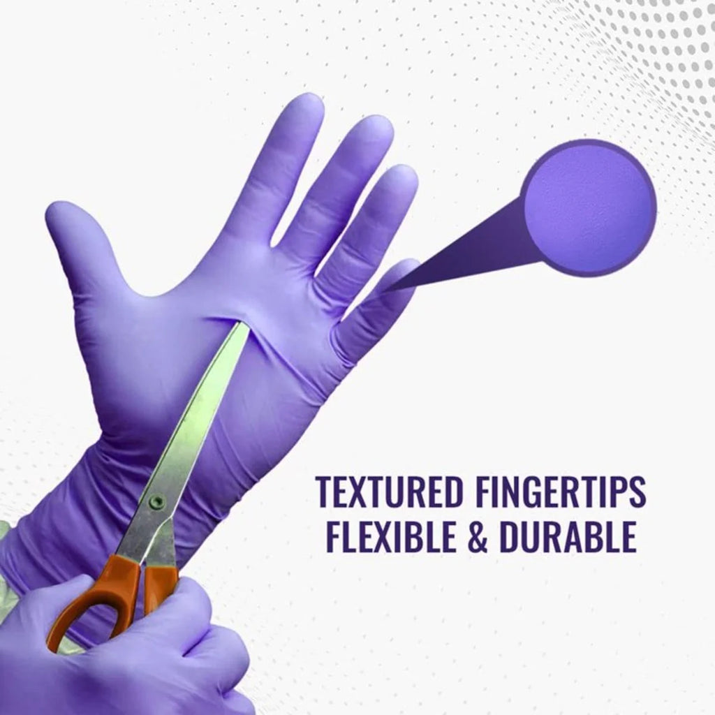 Nitrile Disposable Exam Gloves, Large, 1000/Box, Textured Fingertips V1181