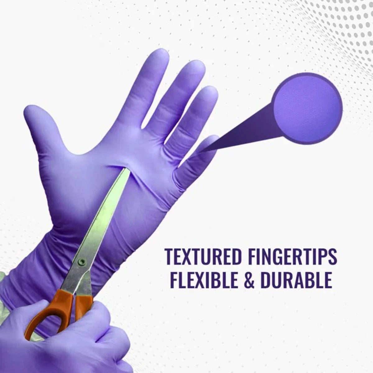 Nitrile Disposable Exam Gloves, Large, 1000/Box, Textured Fingertips V1181