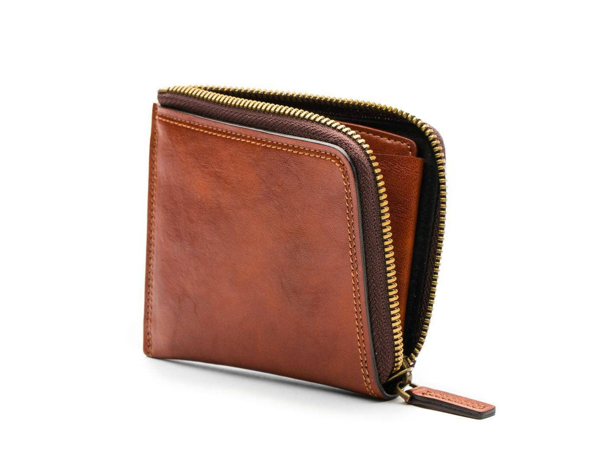 Dark Brown RFID Zip Wallet B212202