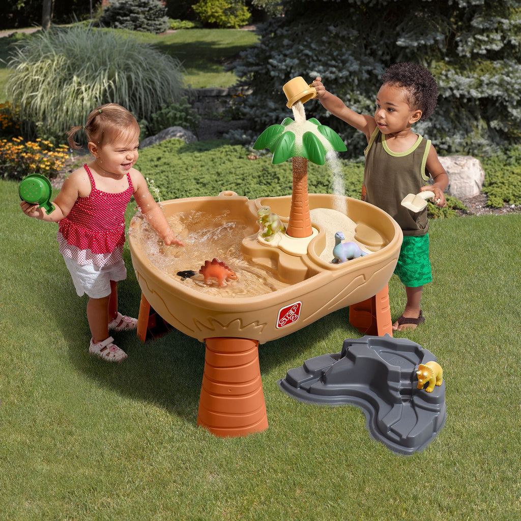 Plastic Sandbox and Water Table with 7-piece Dinosaur Playset U365241