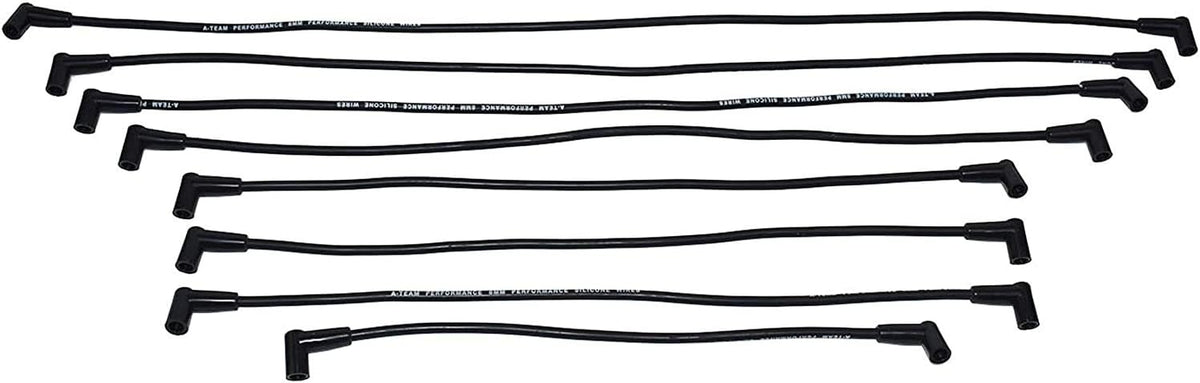 Black 8.0mm Spark Plug Wires Distributor Coil for Chevy Corvette SBC O2879