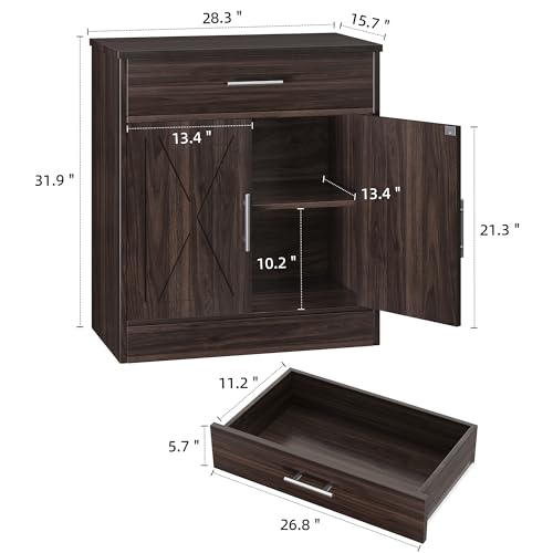 Kitchen Buffet Cabinet with Adjustable Shelf D686654