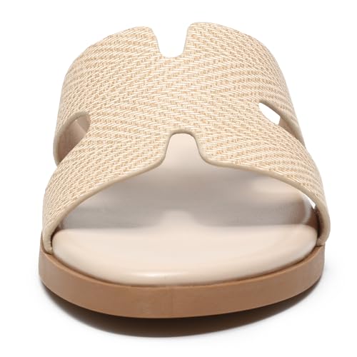 Womens Open Toe Slip on Leather Sandals N2386