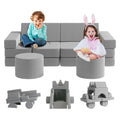 13Pcs Kids Couch, Toddler Couch, Fold Out Couch, Modular Couch, Gray C648985