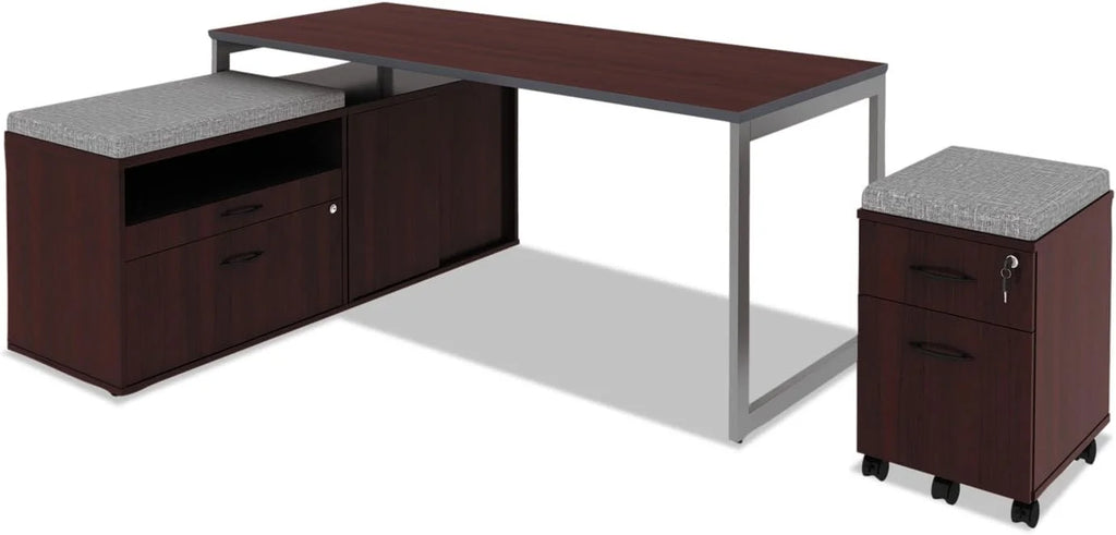 2-Drawer Low File Cabinet Credenza - Mahogany X242