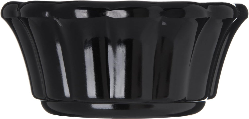 Black Melamine Scalloped Ramekin, 2 oz, Pack of 48 E658615